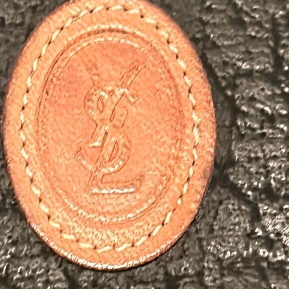 YSL Bifold Cardholder Two Tone Leather Wallet Black Tan Classic Contemporary - Picture 12 of 12